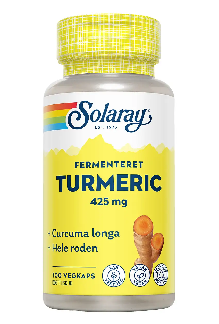 Solaray Fermenteret Turmeric 100 kaps.