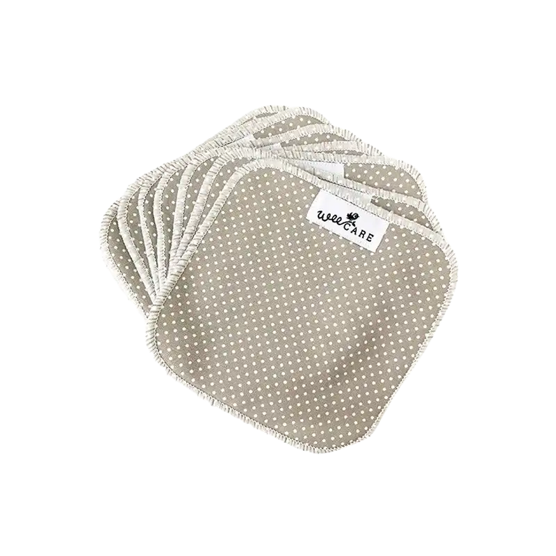 WeeCare Vaskeklude Dots Grey (10 stk)