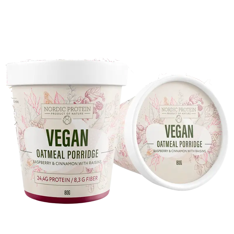 Nordic Protein Oatmeal Hindbær, Kanel & Rosin (80 g)