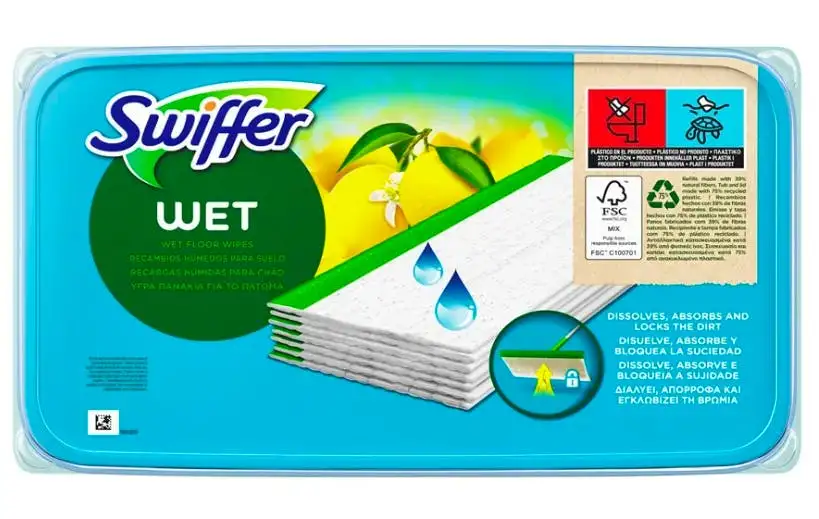 Swiffer Wet Floor Wipes Refill 12 stk