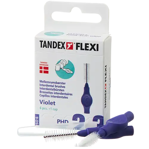 TANDEX Flexi Mellemrumsbørste Violet PHD 2.3 /ISO 6 (6 stk)
