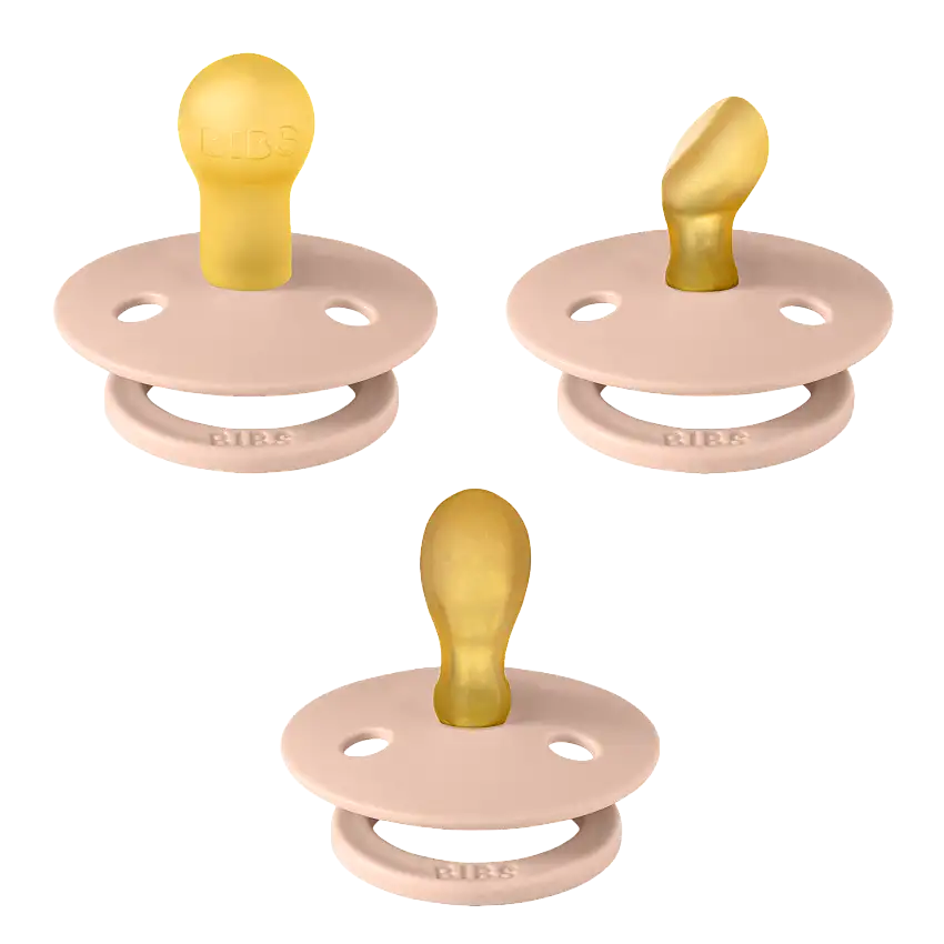 BIBS Try-It Colour 3 Pack Size 1 Blush 3 stk