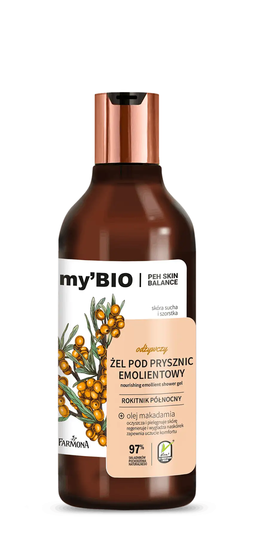 Farmona MY'BIO Nourishing Emolient Shower Gel Northern Sea Buckthorn 500 ml