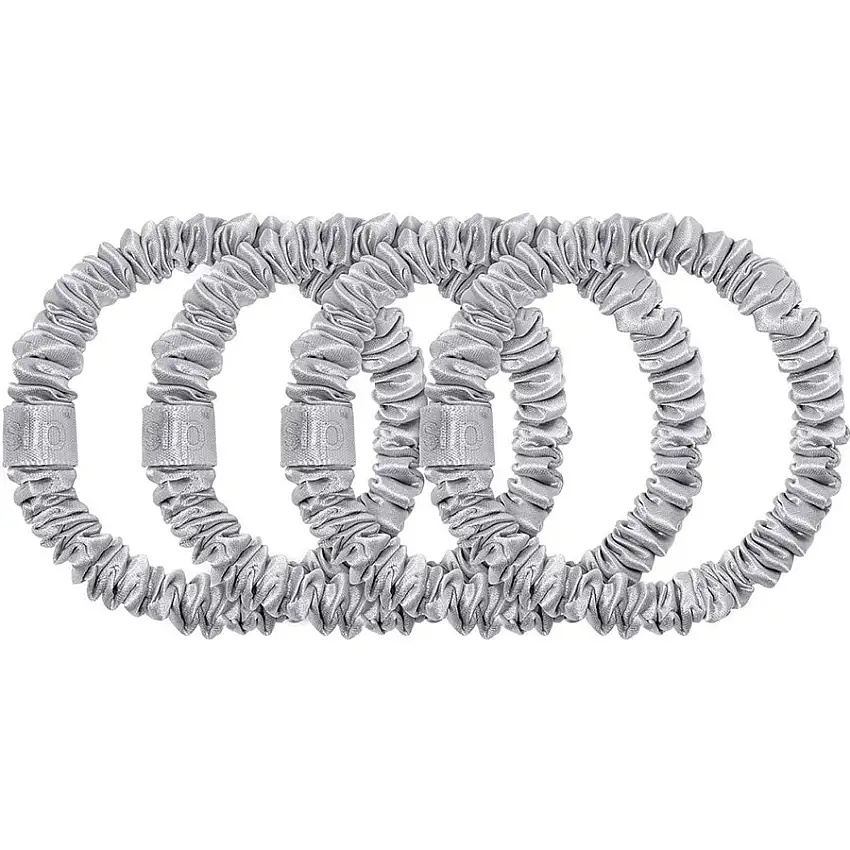 slip Hair Care Midi hårelastikker Silver / 4 Stk.