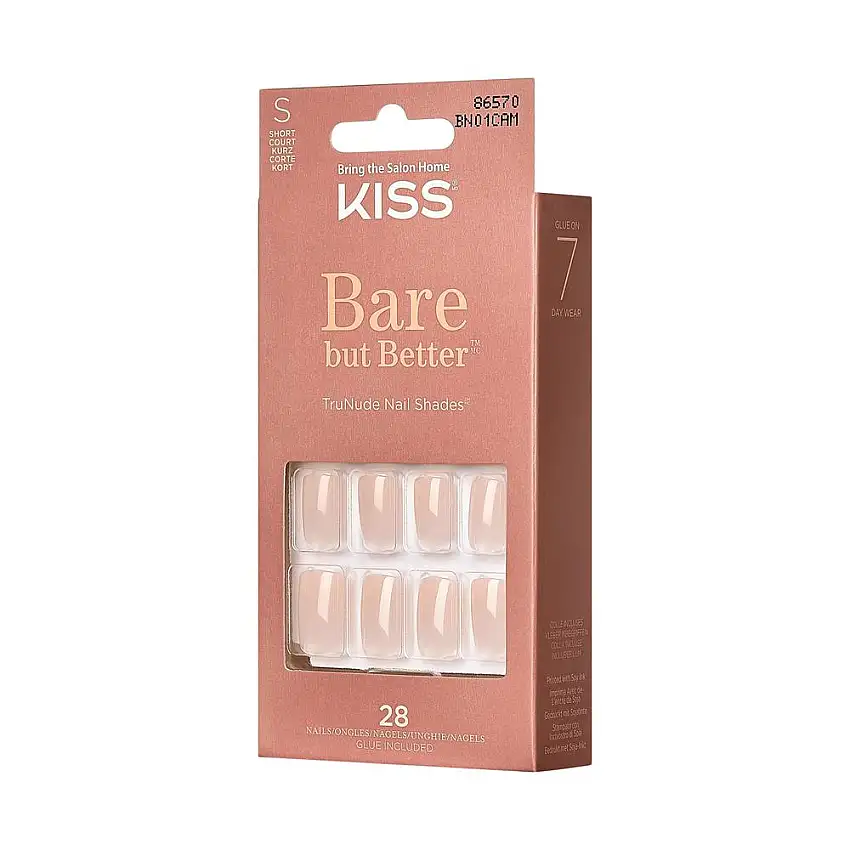 KISS Bare But Better Nails Nudies BN01C 28 stk