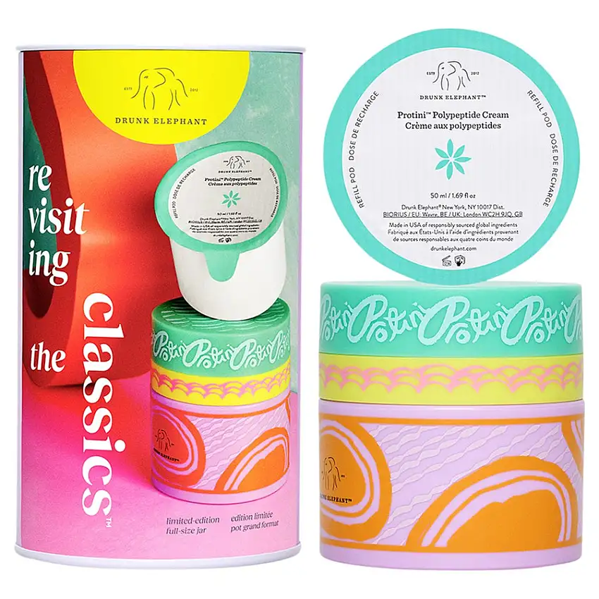 Drunk Elephant Fugtighedspleje Revisiting the Classics Kit Protini™ Polypeptide Cream 50 ml + refill 50 ml / 100 ml