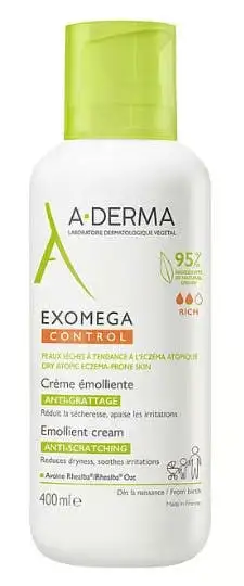 A-Derma Exomega Control Emollient Cream Anti Scratching 400 ml