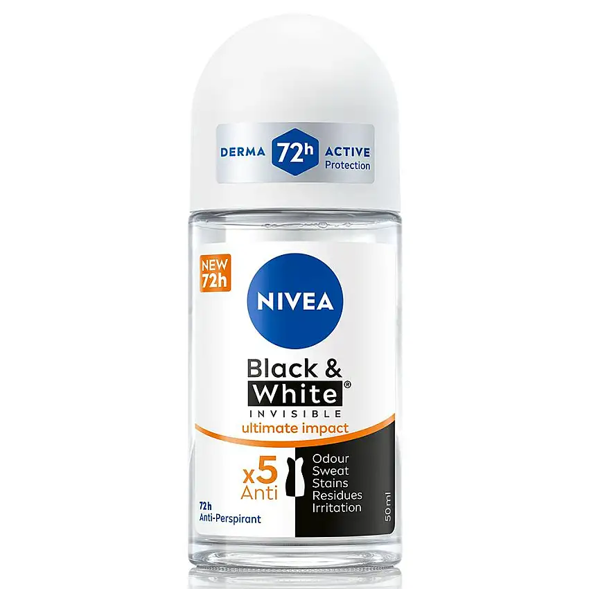 NIVEA Black & White Ultimate Protect Roll On Deodorant 50 ml