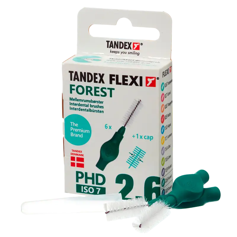 TANDEX Flexi Mellemrumsbørste Forest PHD 2.6/ISO 7 (6 stk)