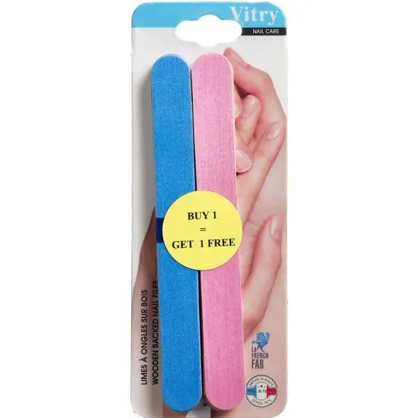 VITRY TRÆBEKLÆDTE NEGLEFILE (5 STK)