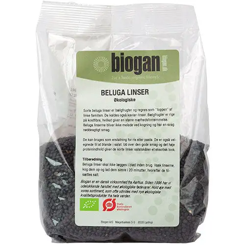 Økologiske Beluga Linser | 500 gr