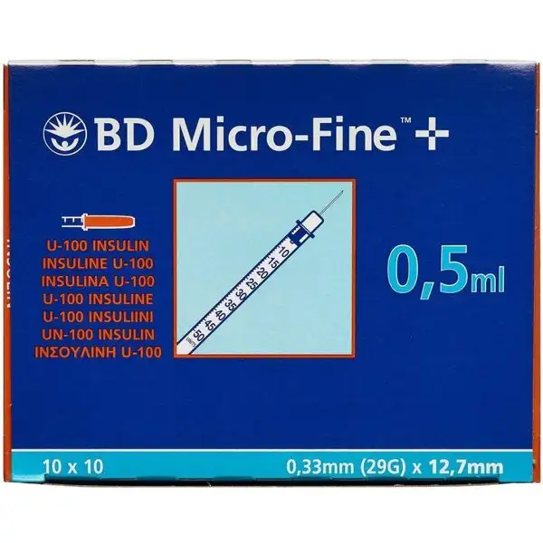 BD MICRO-FINE+ INSULINSPRØJTE 1/2 ML / 29G