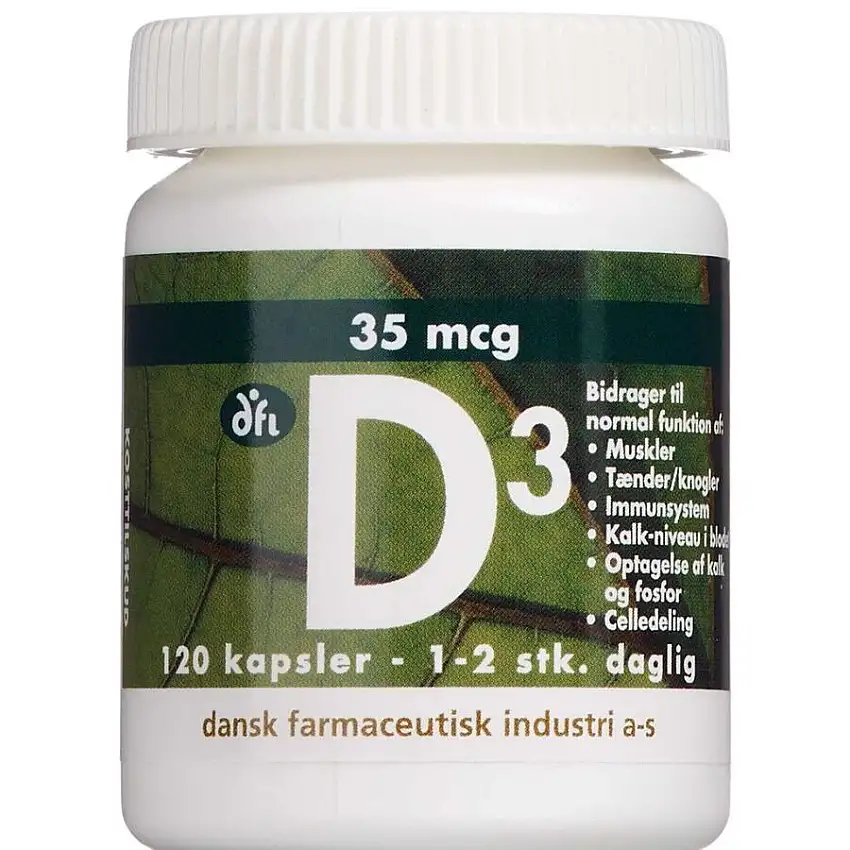 Grønne Vitaminer D3-Vitamin 35 µg Kapsler