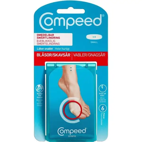 COMPEED VABELPLASTRE S (2X 6 CM)