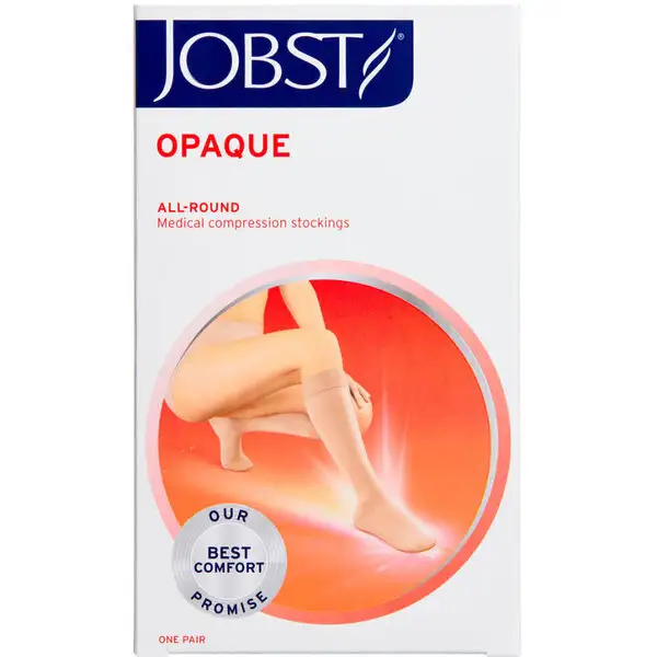JOBST OPAQUE KOMPRESSIONS KNÆSTRØMPER (S/SORT)