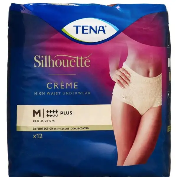TENA SILHOUETTE PLUS CREME UNDERWEAR PANTS (M)