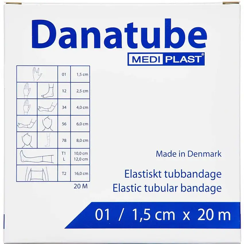 Mediq Danmark Danatube Rørbandage 1,5 cm x 20 m