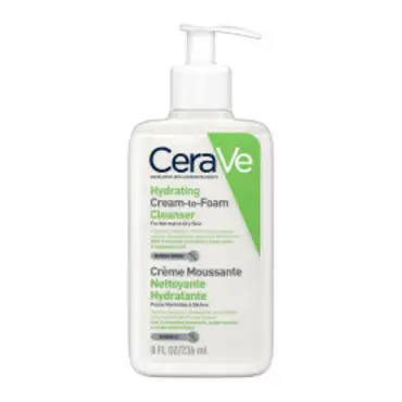 CeraVe hydrating cream to foam cleanser