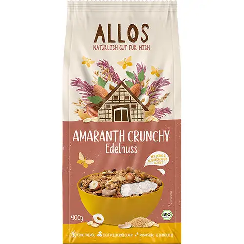 Amaranth Crunchy Mysli Økologisk Edelnuss | 400 gr