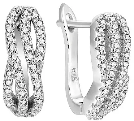 Sølvøreringe med zirkoner 65384270
