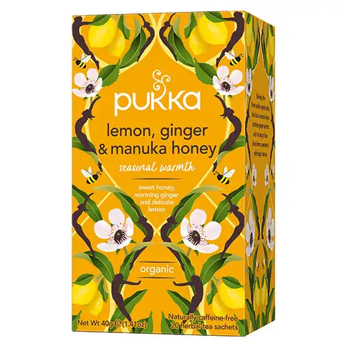 Lemon, Ginger & Manuka honey te Pukka Ø