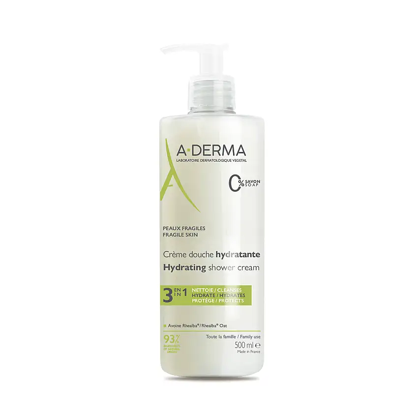 A-DERMA Face & Body Hydrating Shower Cream 500 ml