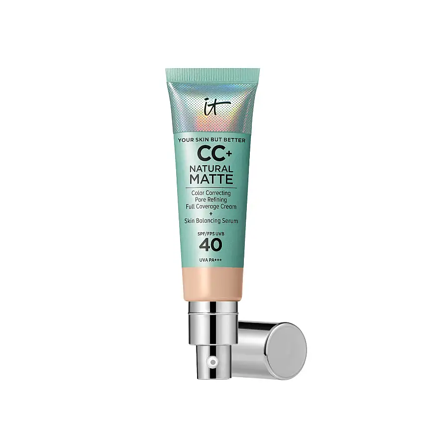 IT Cosmetics CC+ Cream Natural Matte Foundation for Oily Skin with SPF 40 Fair Light
