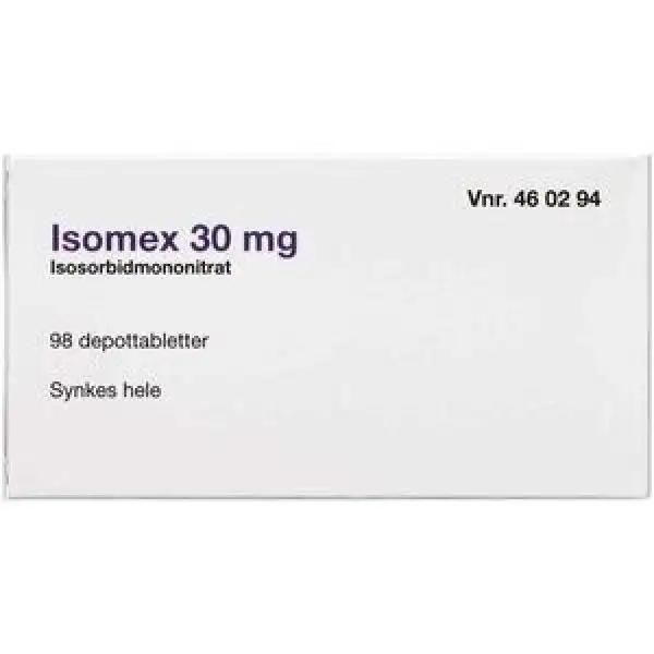 ISOMEX 30 MG 98 TABLETTER