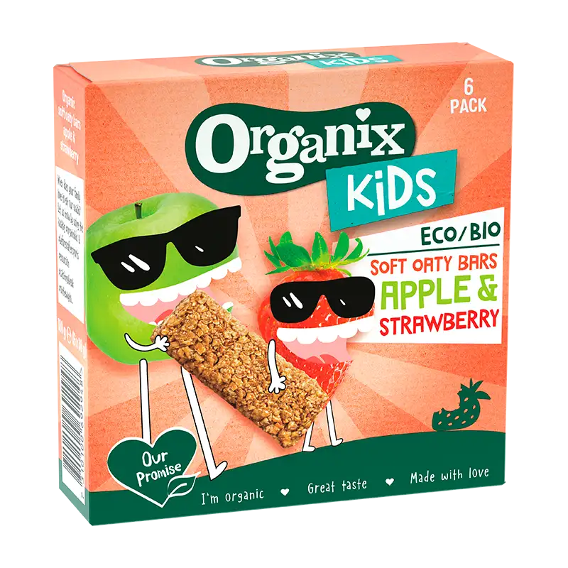 Organix Kids Strawberry & Apple Oaty Bars (180 g)