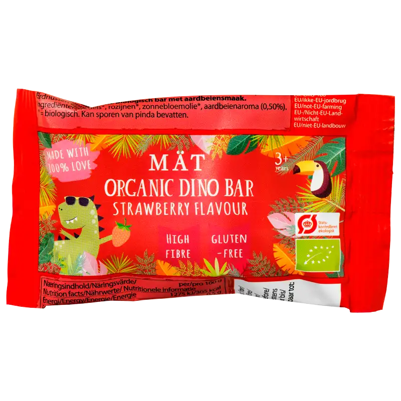 MÄT Organic Dino Bar Strawberry (1 stk)