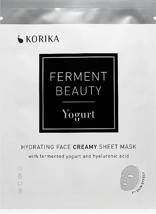 Ansigtsmaske mod rynker med fermenteret yoghurt og hyaluronsyre 77211457