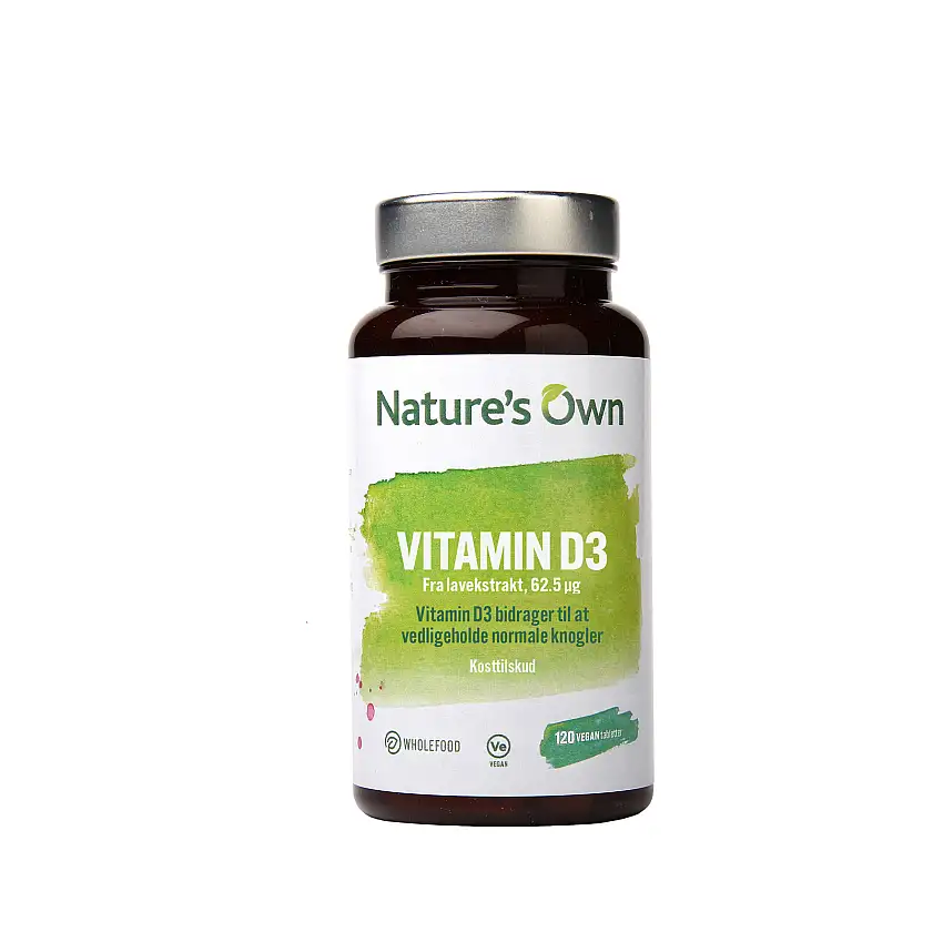 Natures Own Vitamin D3 120 tabl