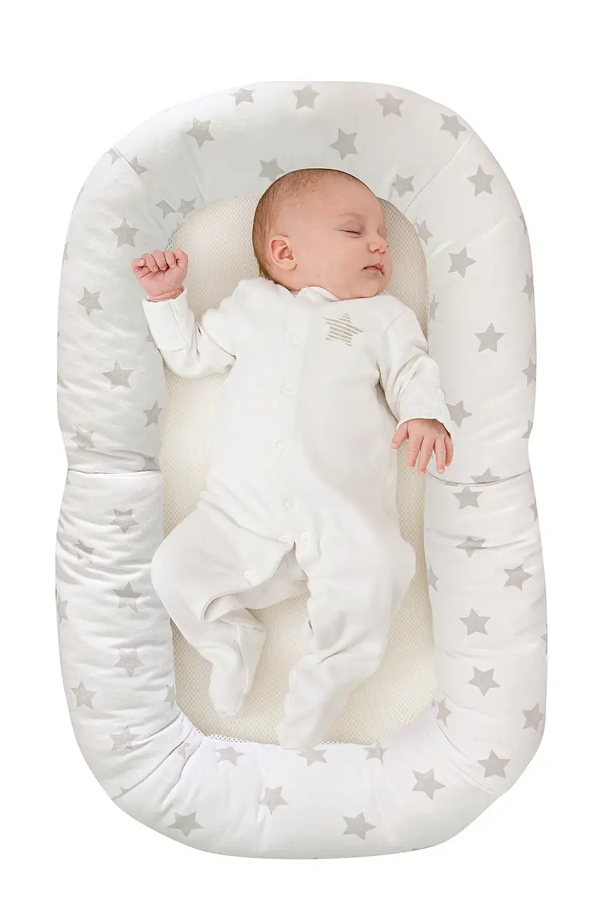 Little Chick London Babynest Hvid/Grå