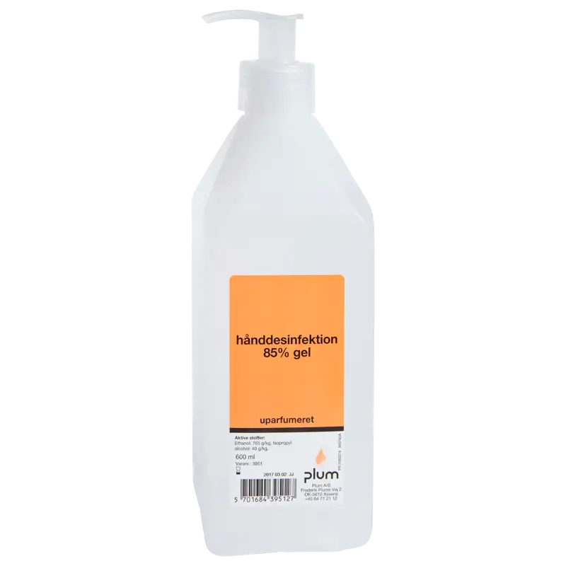 Plum Hånddesinfektion 85% Gel Pumpeflaske (600 ml)