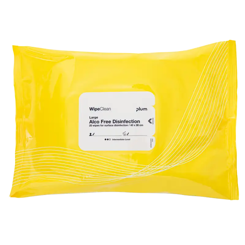 Plum WipeClean Overfladedesinfektion Large Alkoholfri (20 stk)
