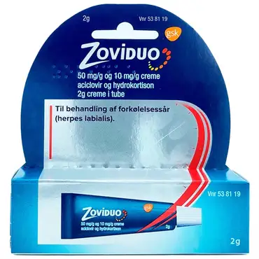 Zoviduo 5% creme aciclovir og hydrocortison
