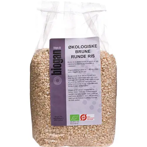 Økologiske Brune Runde Ris | 1 kg