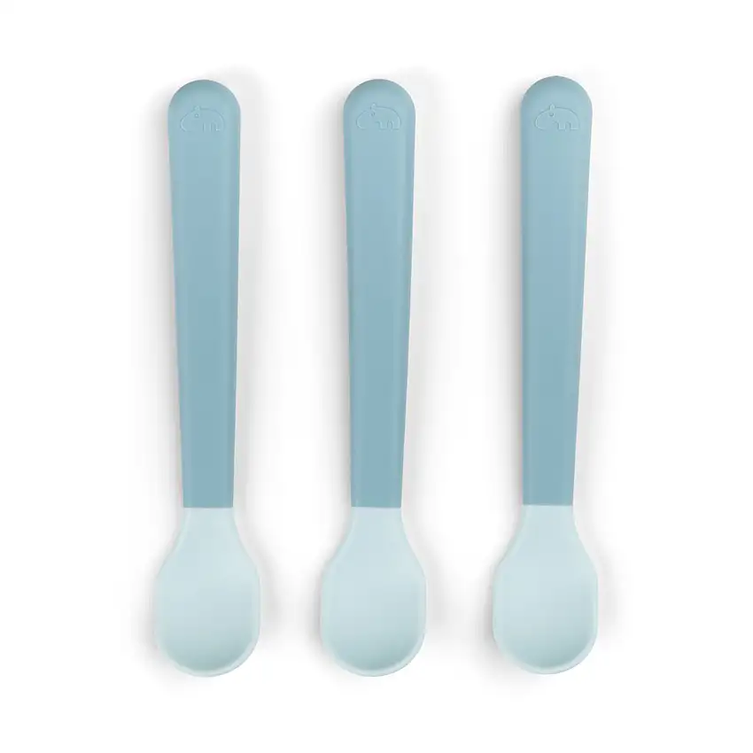Done by Deer Foodie Easy-Grip Baby Spoon 3-Pack Blå