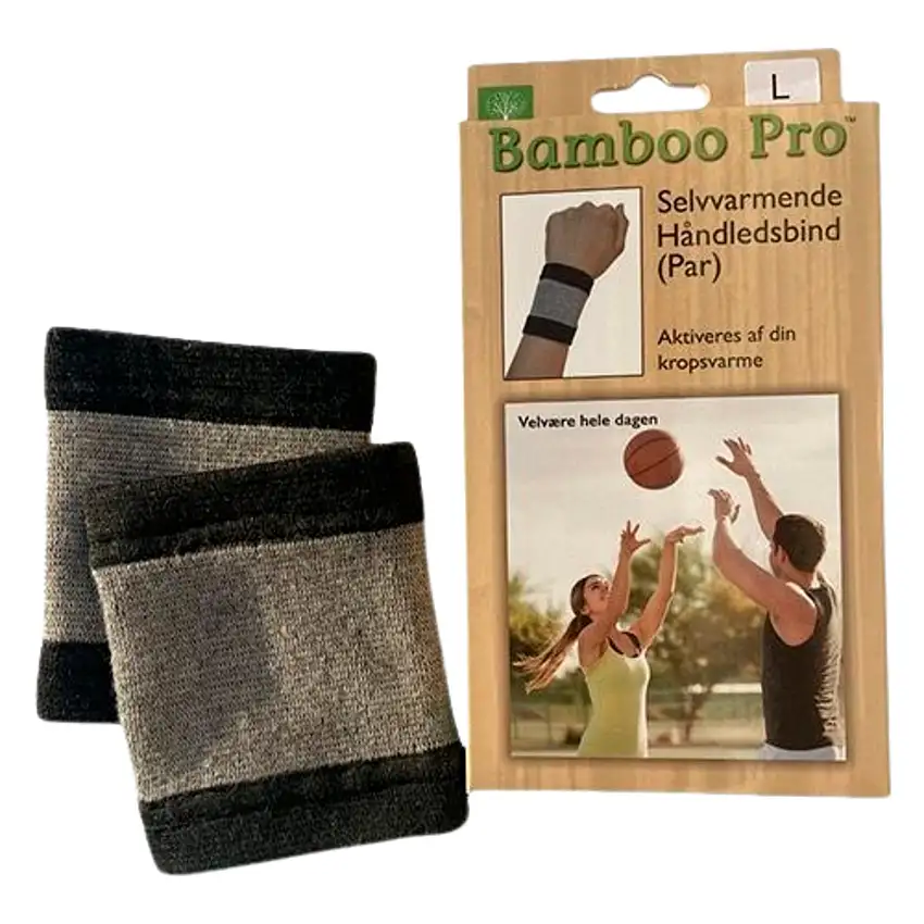 Bamboo Pro Håndledsbind selvvarmende 2-pak Large L
