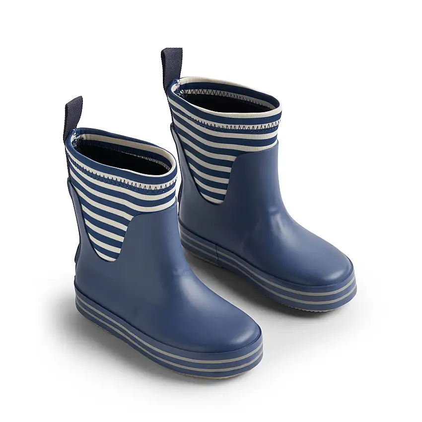WHEAT Rubber Boot Muddy Indigo Stripe 30
