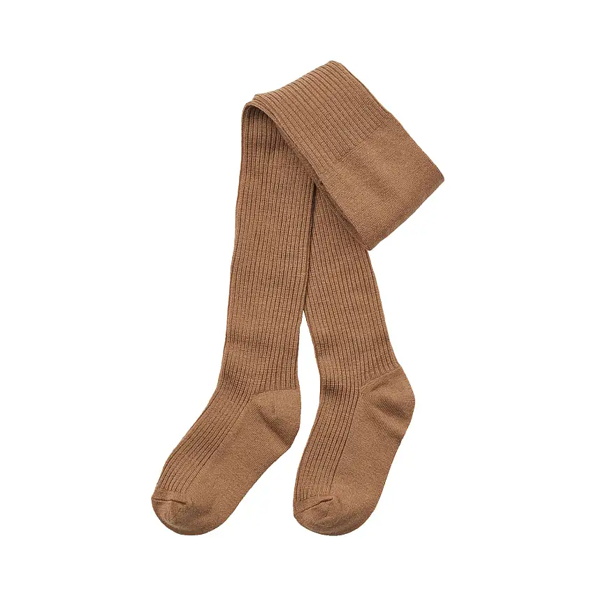 WHEAT Wool Rib Tights Robin Caramel Str 98-104