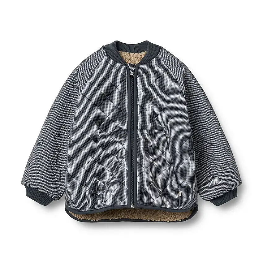 WHEAT Vendbar Termojakke Lake Ink Stripe Str 110/5 år