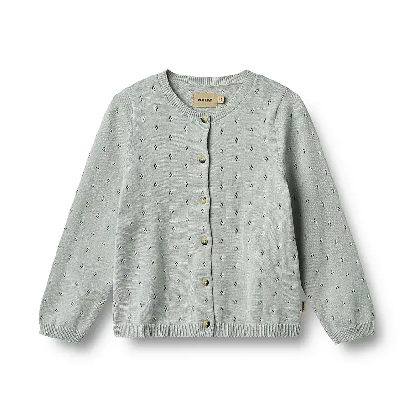 WHEAT Knit Cardigan Maia Soft Blue Str 122/7 år