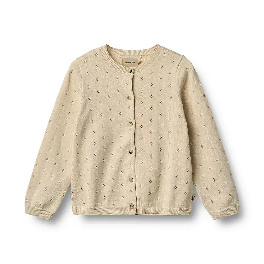 WHEAT Knit Cardigan Maia Sandshell Str 128/8 år