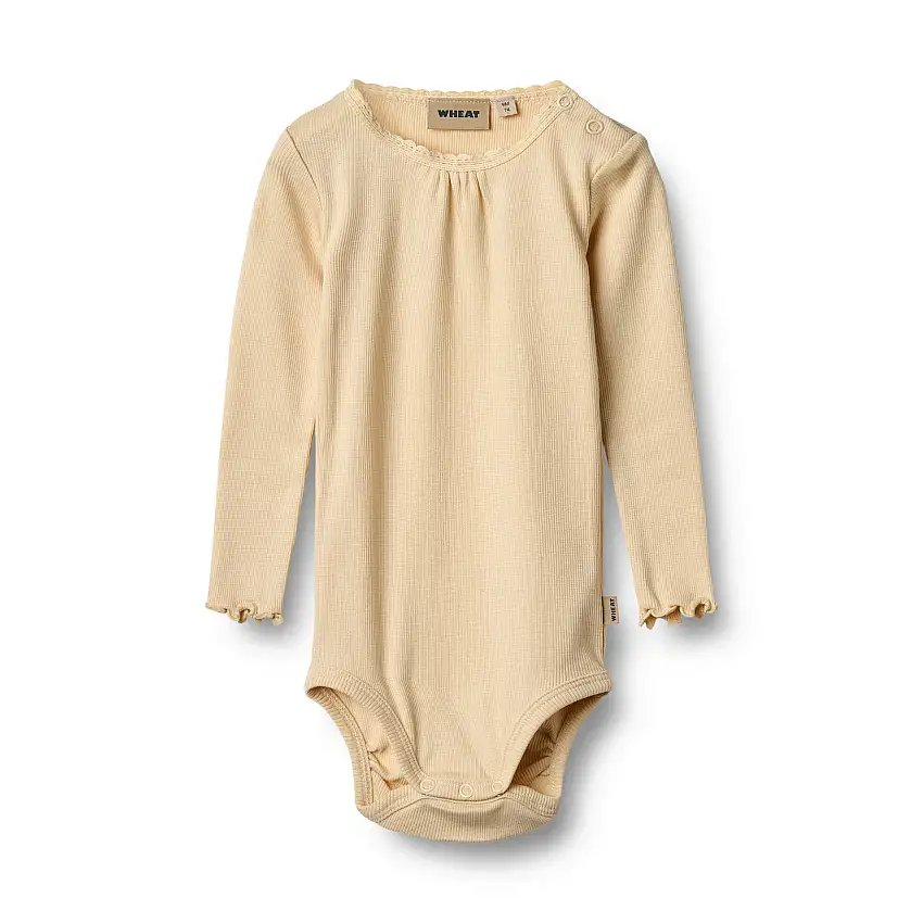 WHEAT Rib Body Long Sleeve Lotta Macadamia Str 56/1m