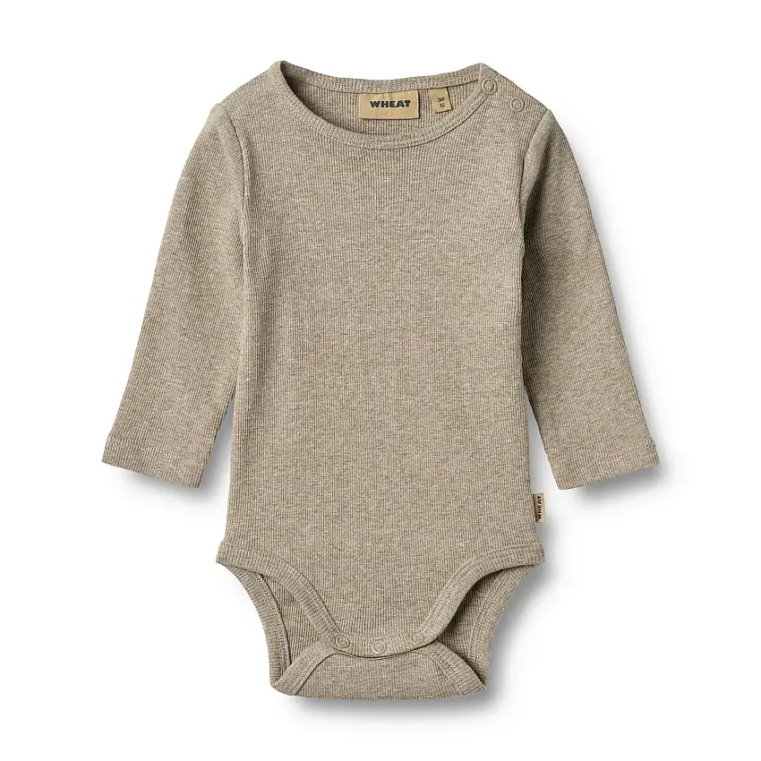 WHEAT Rib Body Long Sleeve Spencer Gravel Melange Str 62/3 m