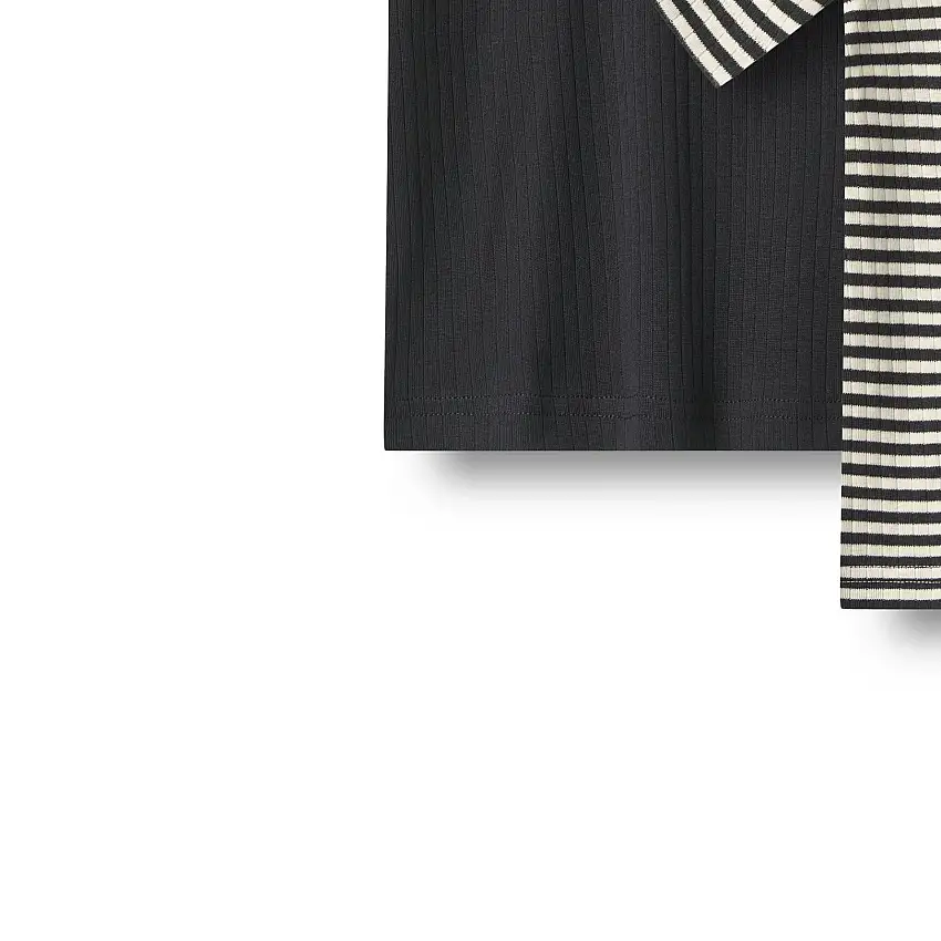 WHEAT Rib T-Shirt Short Sleeve Fabian 2-pak Navy Str 128/8 år