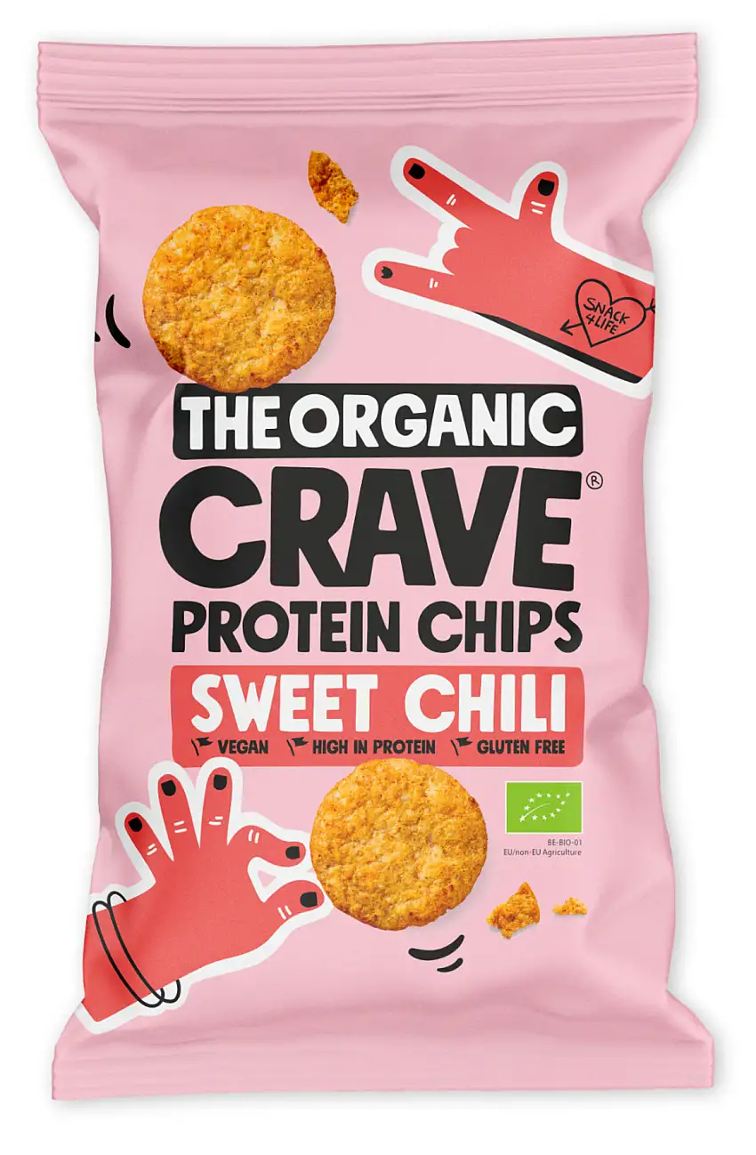 The Organic Crave Økologiske Protein Chip Ostesmag 75 g