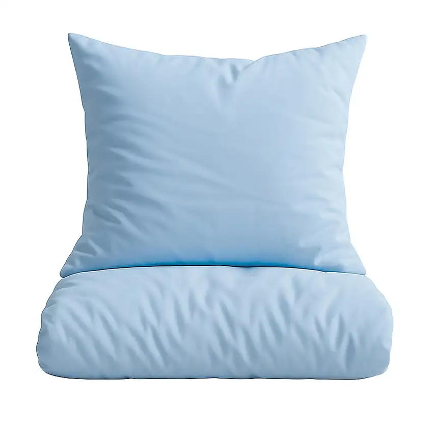 OMHU Percale Sengetøj Lyseblå 140 x 220 cm