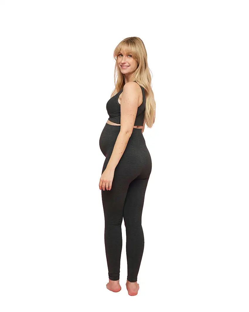 momkind Belly Support Leggings Charcoal S
